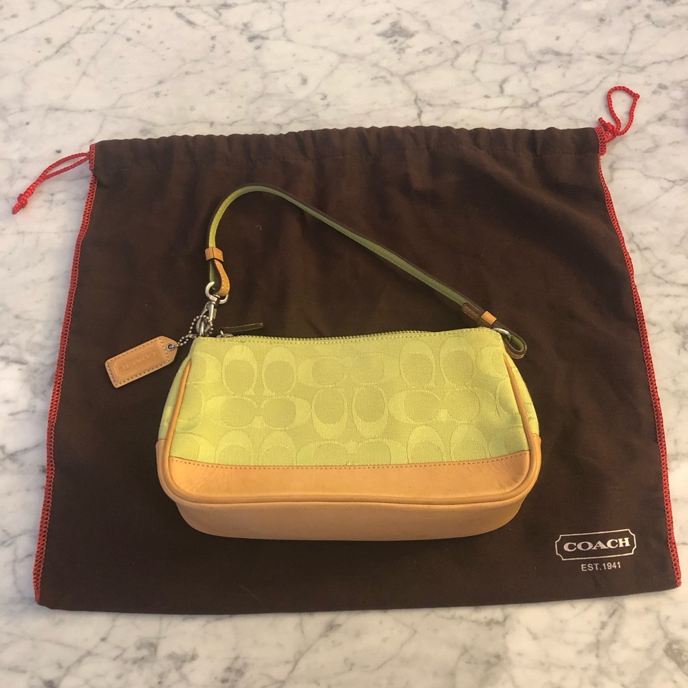 Coach Signature Canvas Leather Demi Shoulder Bag